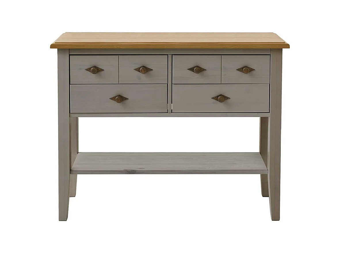 Kommodentisch in Grau Kiefer teilmassiv