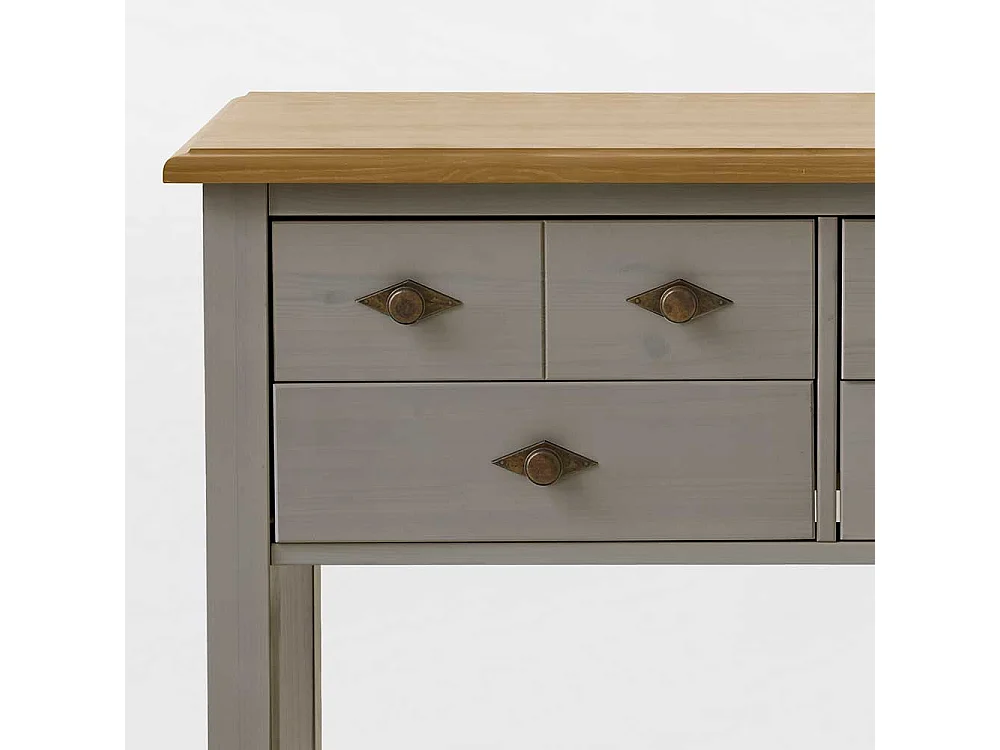 Kommodentisch in Grau Kiefer teilmassiv