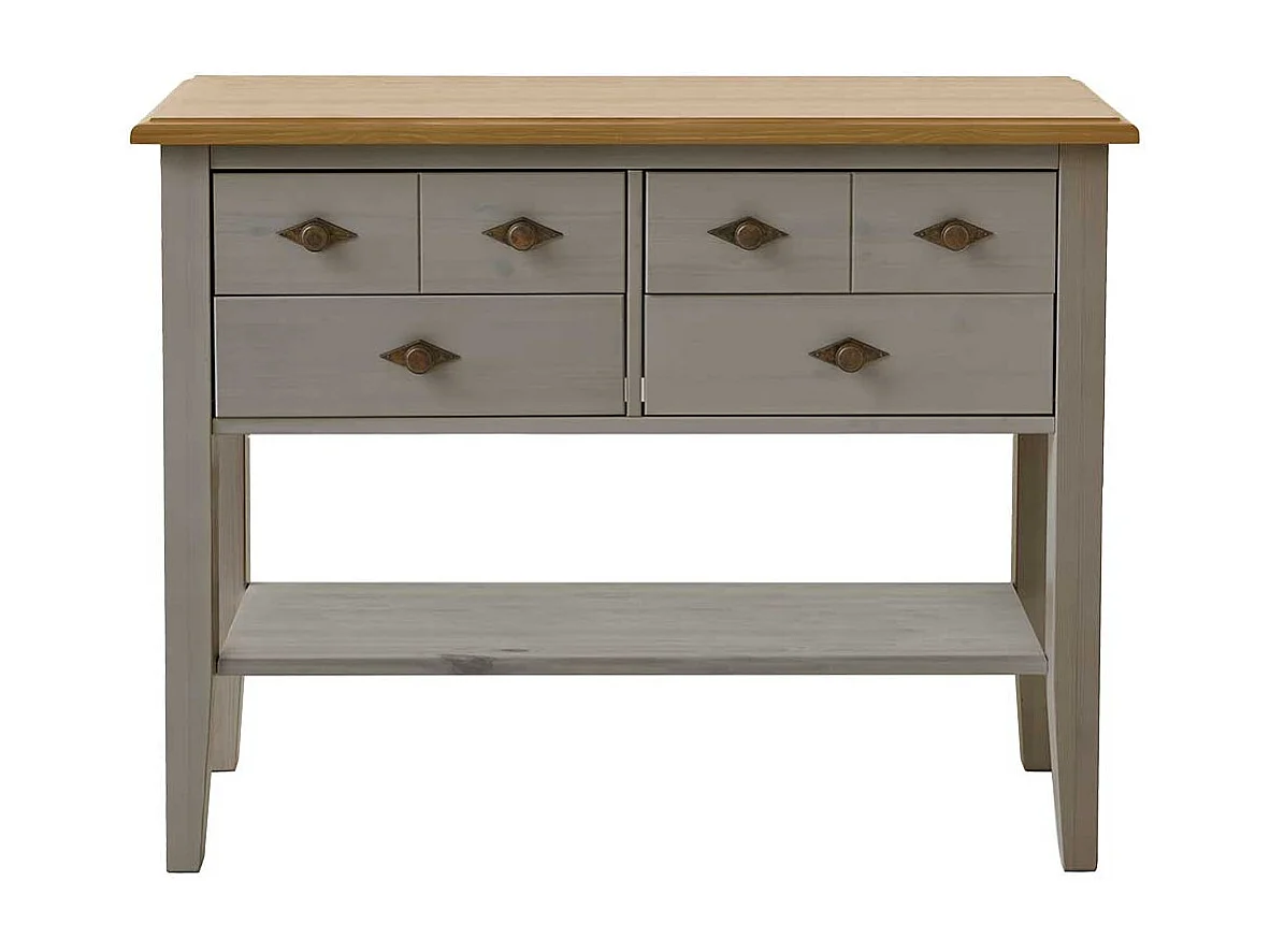 Kommodentisch in Grau Kiefer teilmassiv