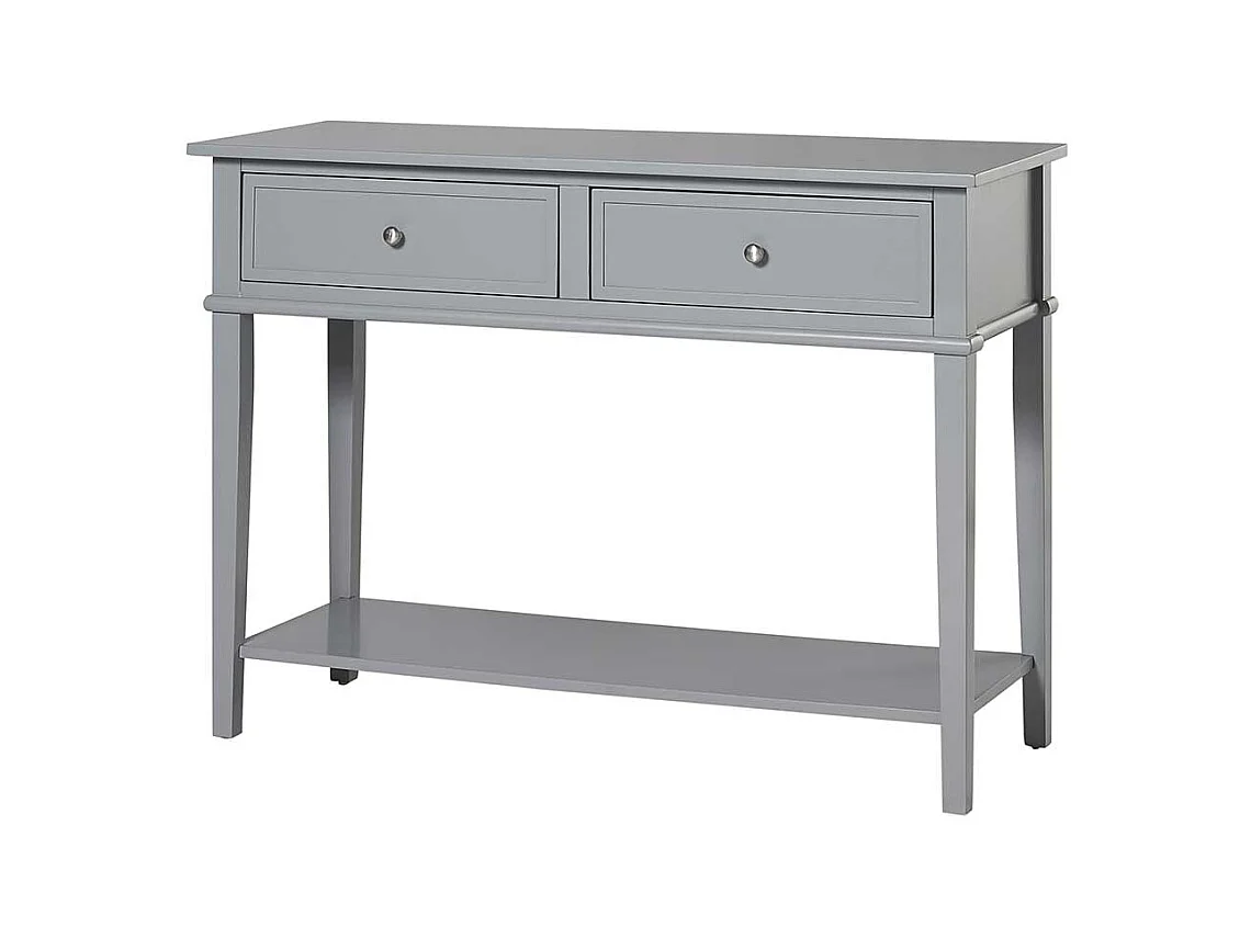 Landhausstil Konsolentisch in Grau zwei Schubladen