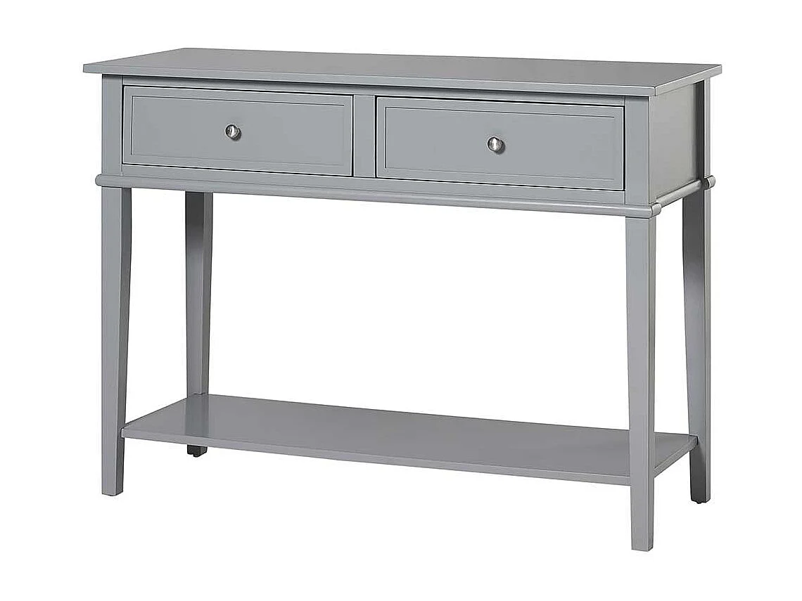 Landhausstil Konsolentisch in Grau zwei Schubladen