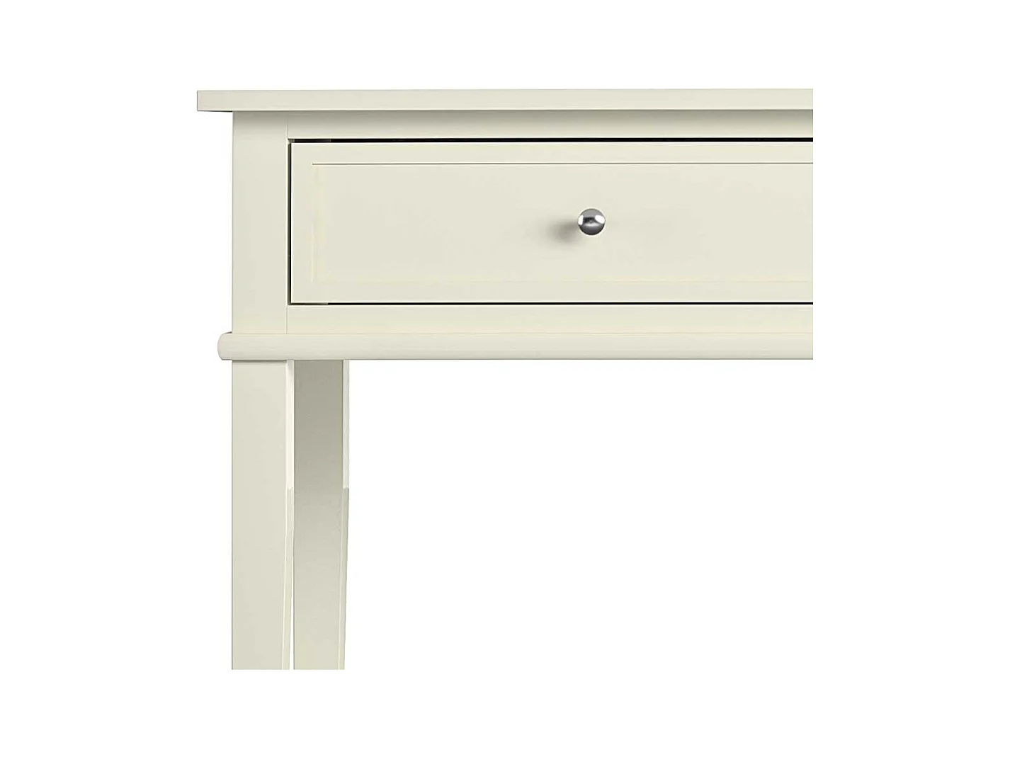 Landhaus Konsolen Tisch in Cremefarben zwei Schubladen
