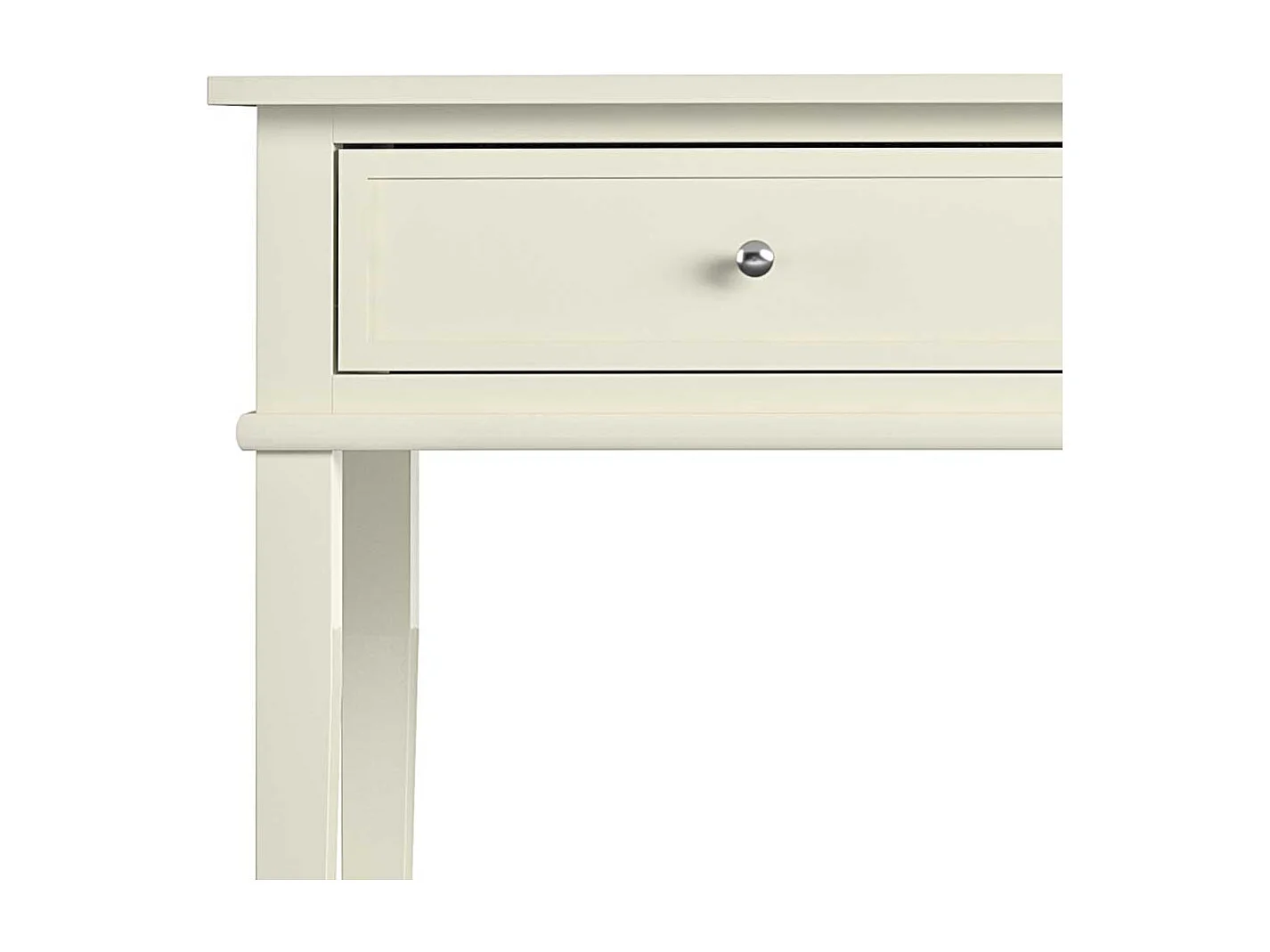 Landhaus Konsolen Tisch in Cremefarben zwei Schubladen