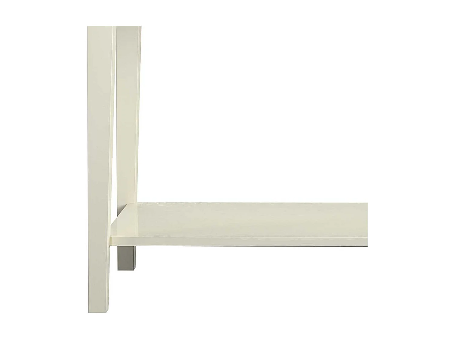 Landhaus Konsolen Tisch in Cremefarben zwei Schubladen