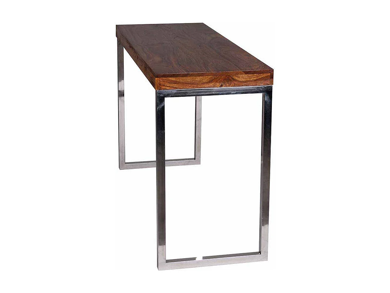 Flur Konsole aus Sheesham Massivholz Metall verchromt