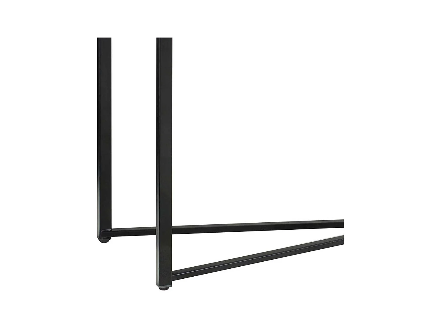 Marmor Konsolentisch in Weiß Bügelgestell aus Metall