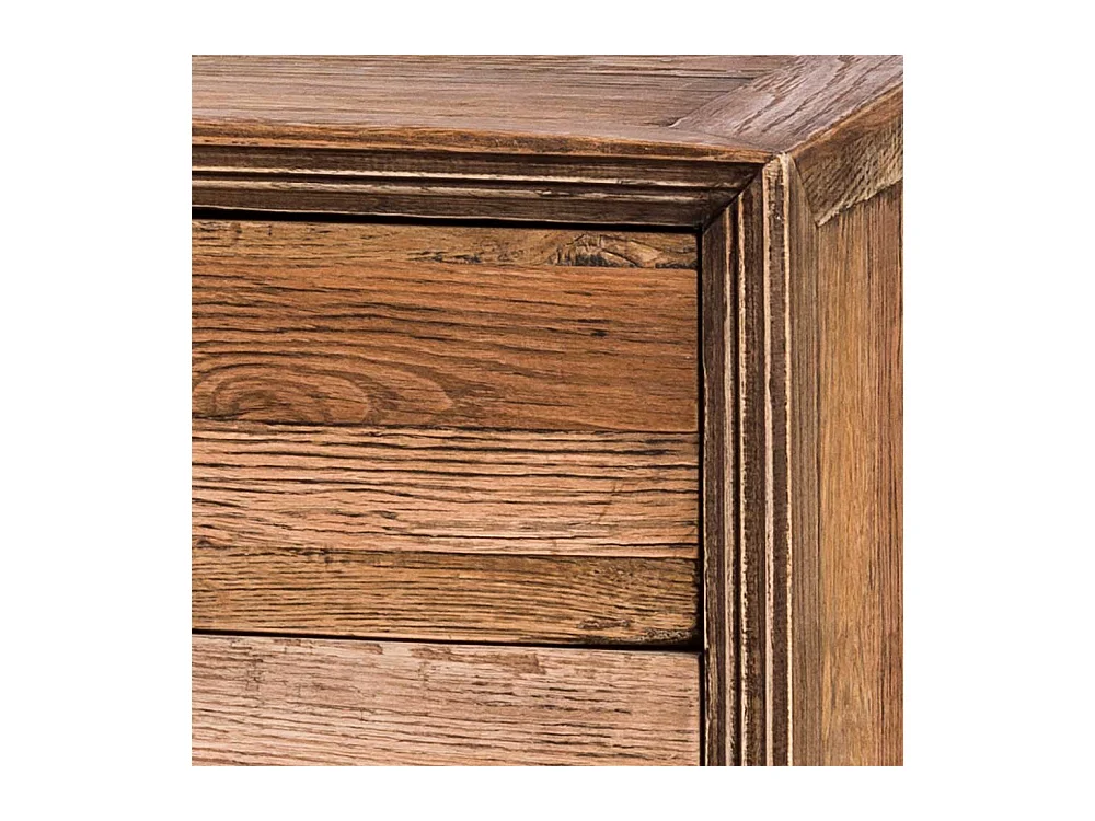 Konsolentisch aus Eiche antik Recyclingholz sechs Schubladen