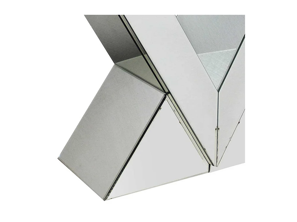 Spiegel Designtisch mit Glasplatte Säulengestell