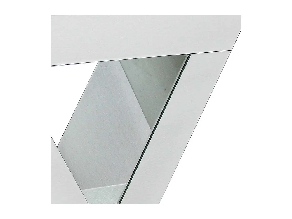 Spiegel Designtisch mit Glasplatte Säulengestell