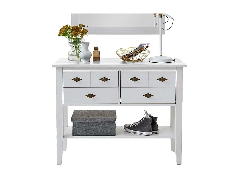 Kommoden Tisch in Weiß Landhausstil