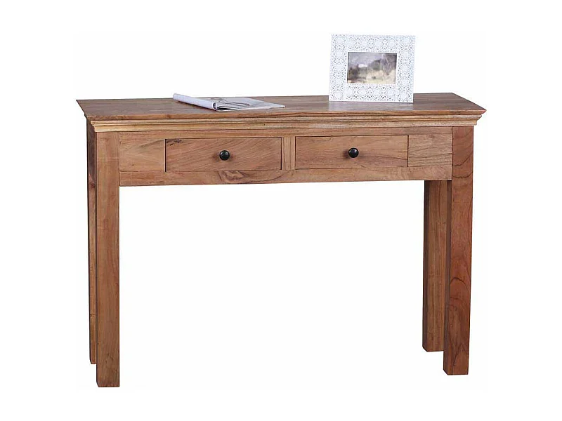 Konsolentisch aus Akazie Massivholz mit Schubladen