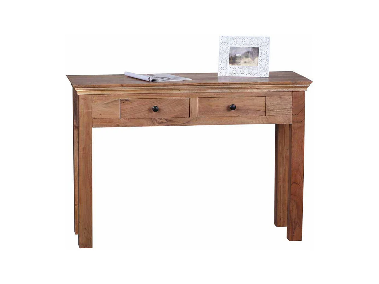Konsolentisch aus Akazie Massivholz mit Schubladen