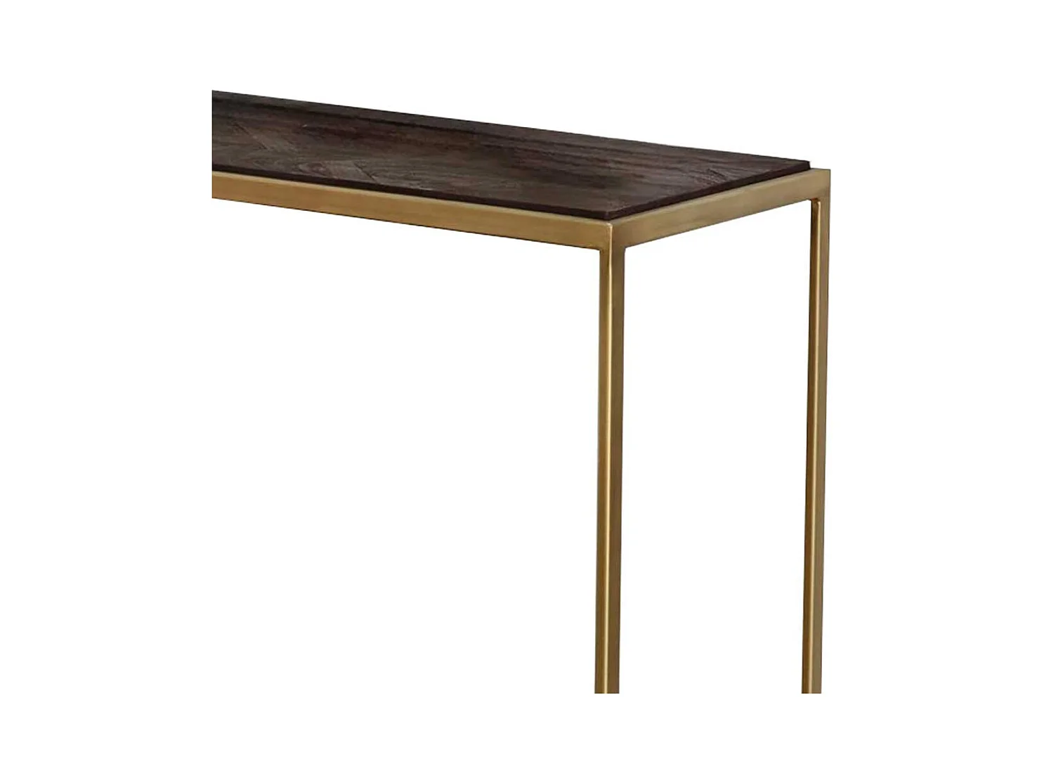 Konsolentisch Wandtisch aus Metall mit Massivholzplatte