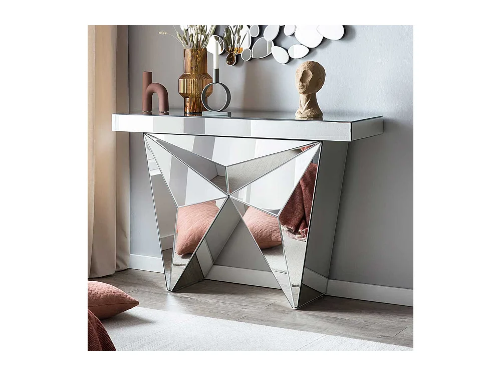 Spiegel Konsolen Tisch in modernem Design Glasplatte