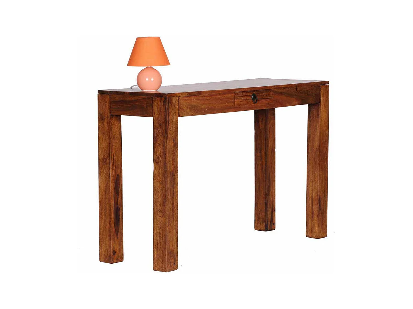 Konsolentisch aus Sheesham Massivholz Schublade