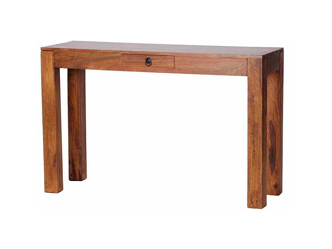 Konsolentisch aus Sheesham Massivholz Schublade