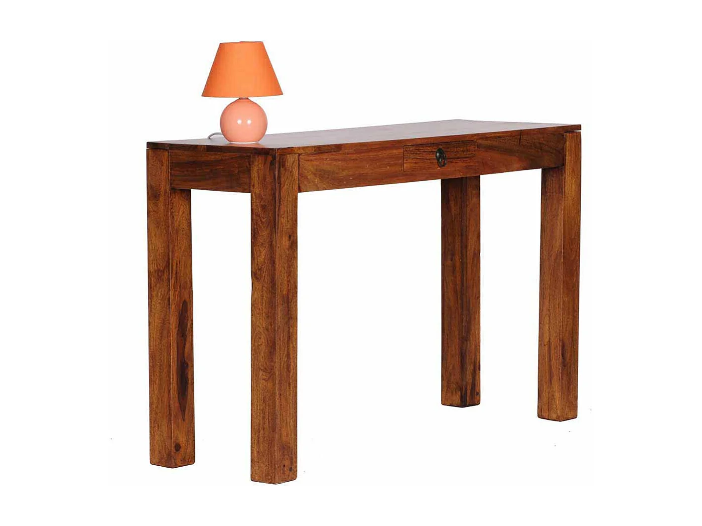 Konsolentisch aus Sheesham Massivholz Schublade