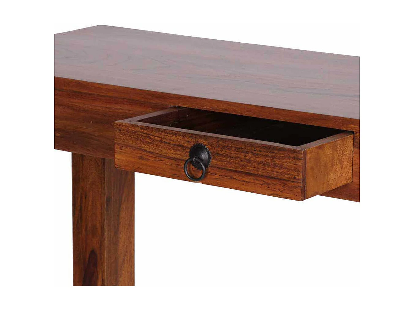 Konsolentisch aus Sheesham Massivholz Schublade