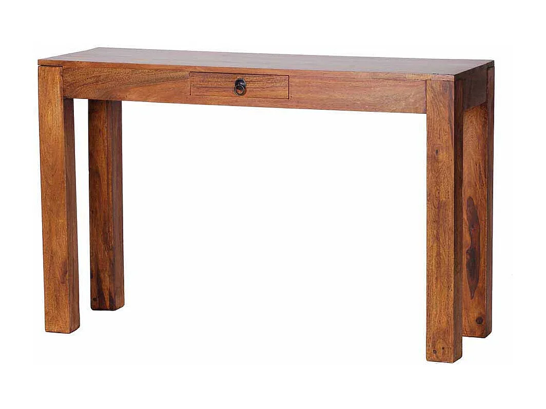 Konsolentisch aus Sheesham Massivholz Schublade