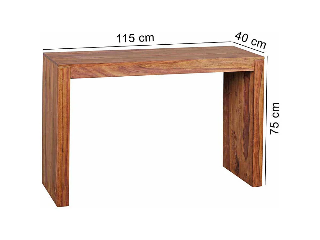 Konsolentisch aus Sheesham Massivholz lackiert