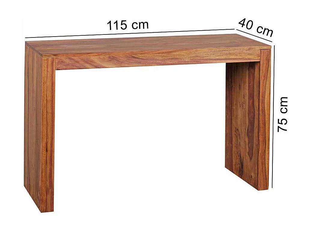 Konsolentisch aus Sheesham Massivholz lackiert