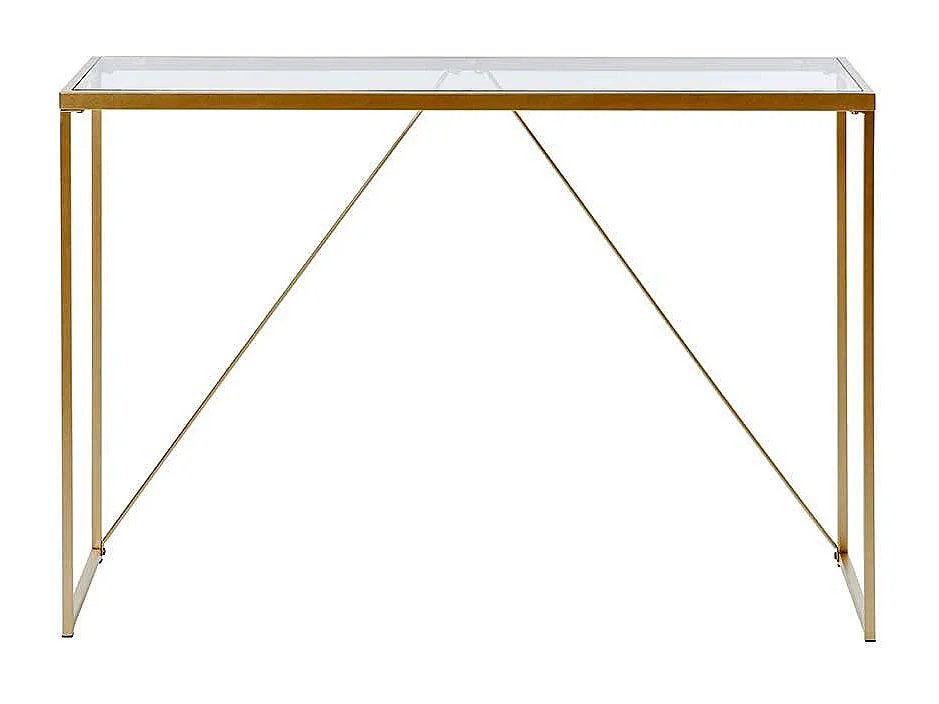 Konsolentisch Glastisch in modernem Design - Goldfarben