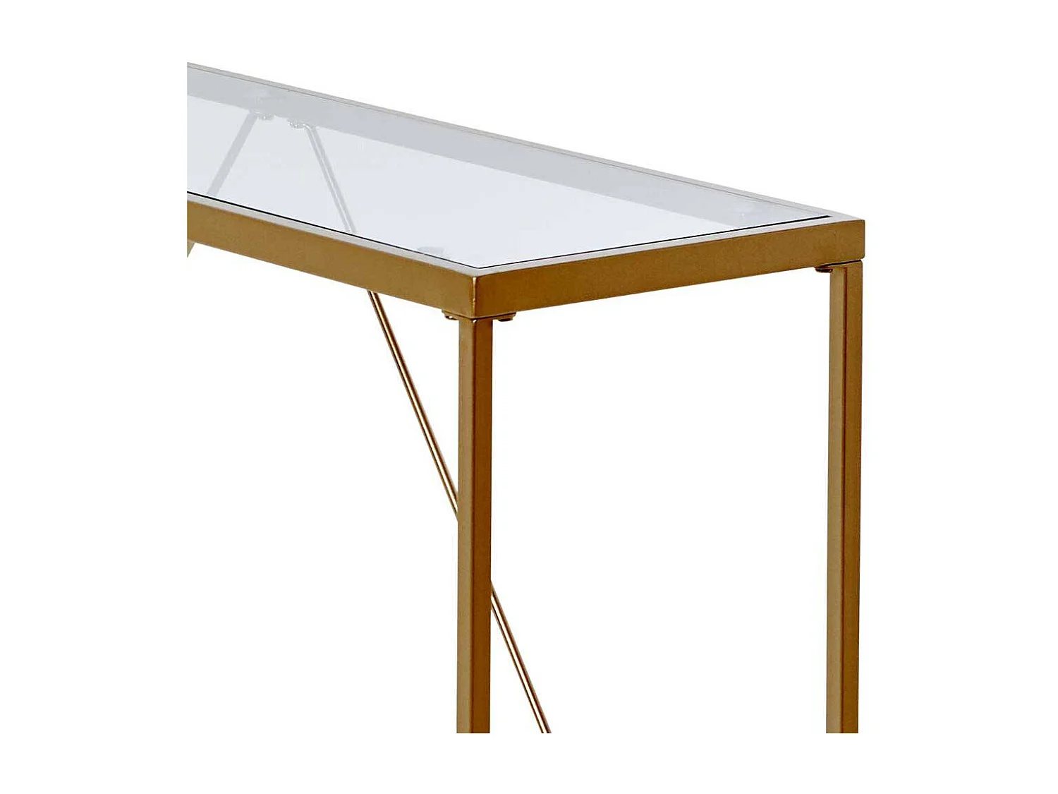 Konsolentisch Glastisch in modernem Design - Goldfarben