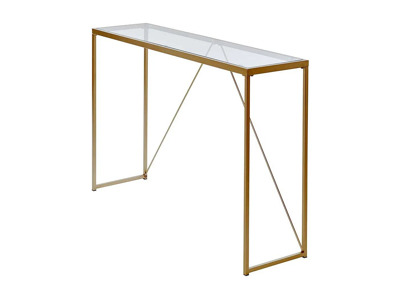 Konsolentisch Glastisch in modernem Design - Goldfarben