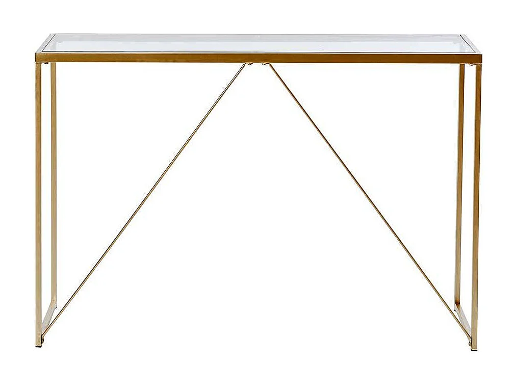 Konsolentisch Glastisch in modernem Design - Goldfarben