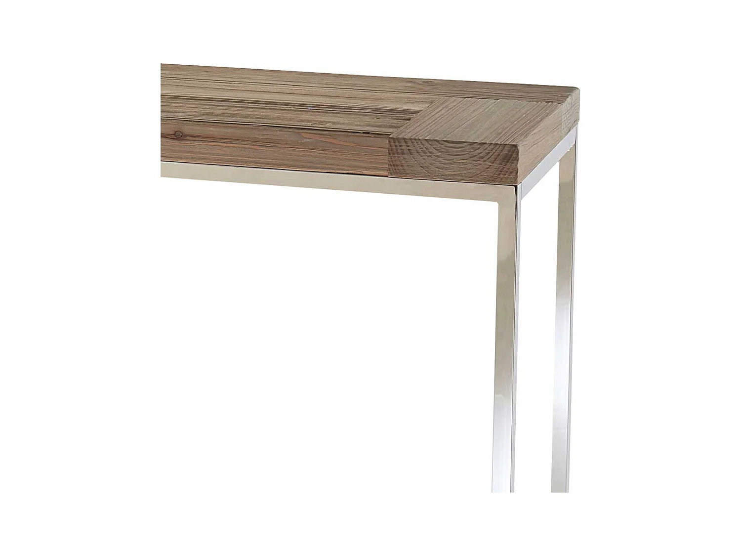 Hochwertiger Konsolentisch aus Tanne Recyclingholz Bügelgestell aus Edelstahl