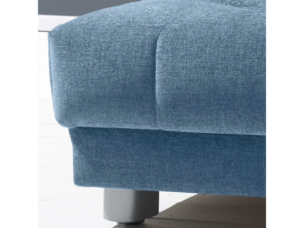 Polstersessel in Blau Flachgewebe Schlaffunktion