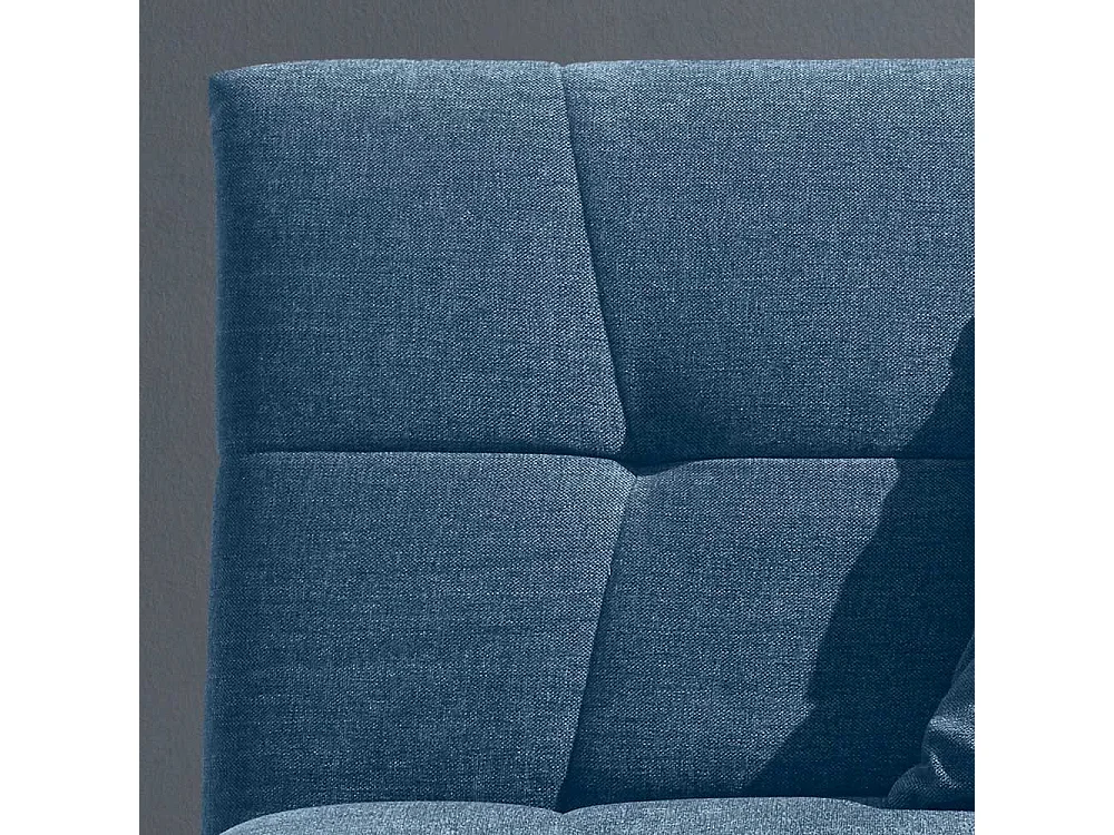 Polstersessel in Blau Flachgewebe Schlaffunktion