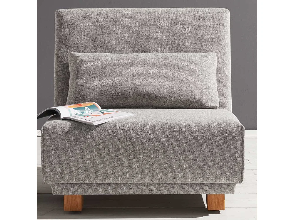 Grauer Sessel mit Schlaffunktion Made in Germany