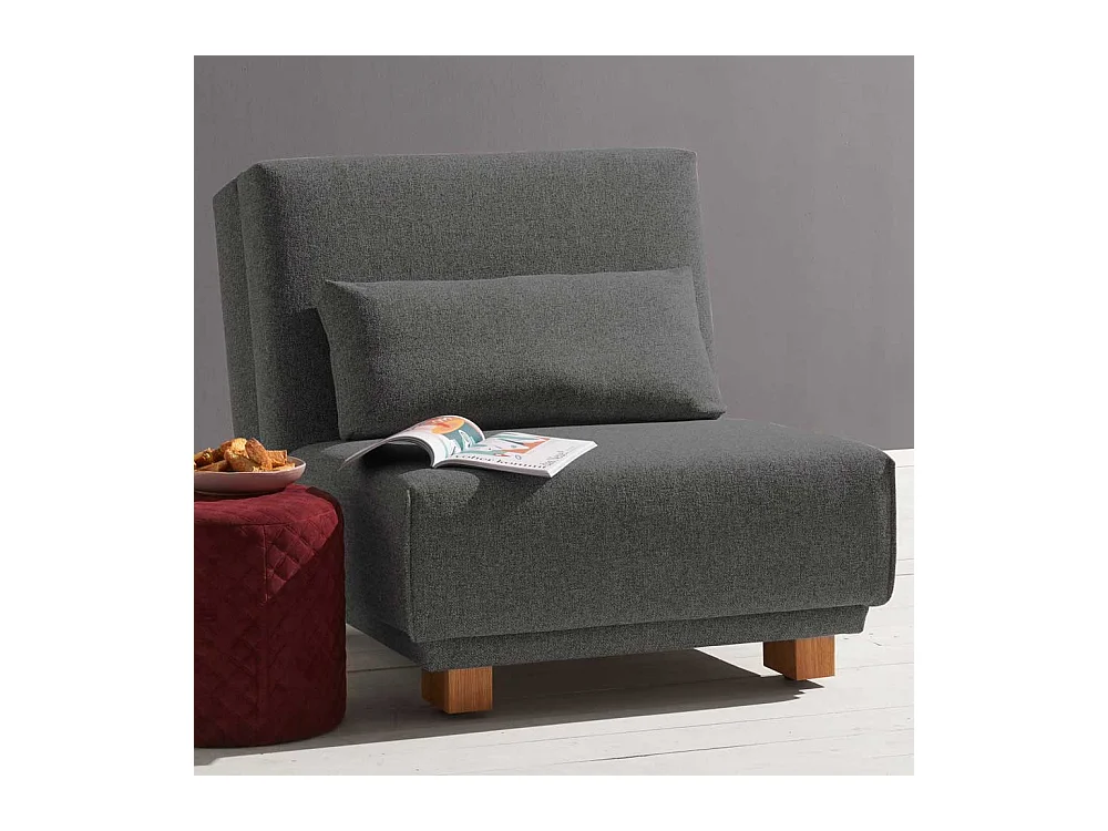 Schlafsessel in Dunkelgrau Stoff 85 cm breit