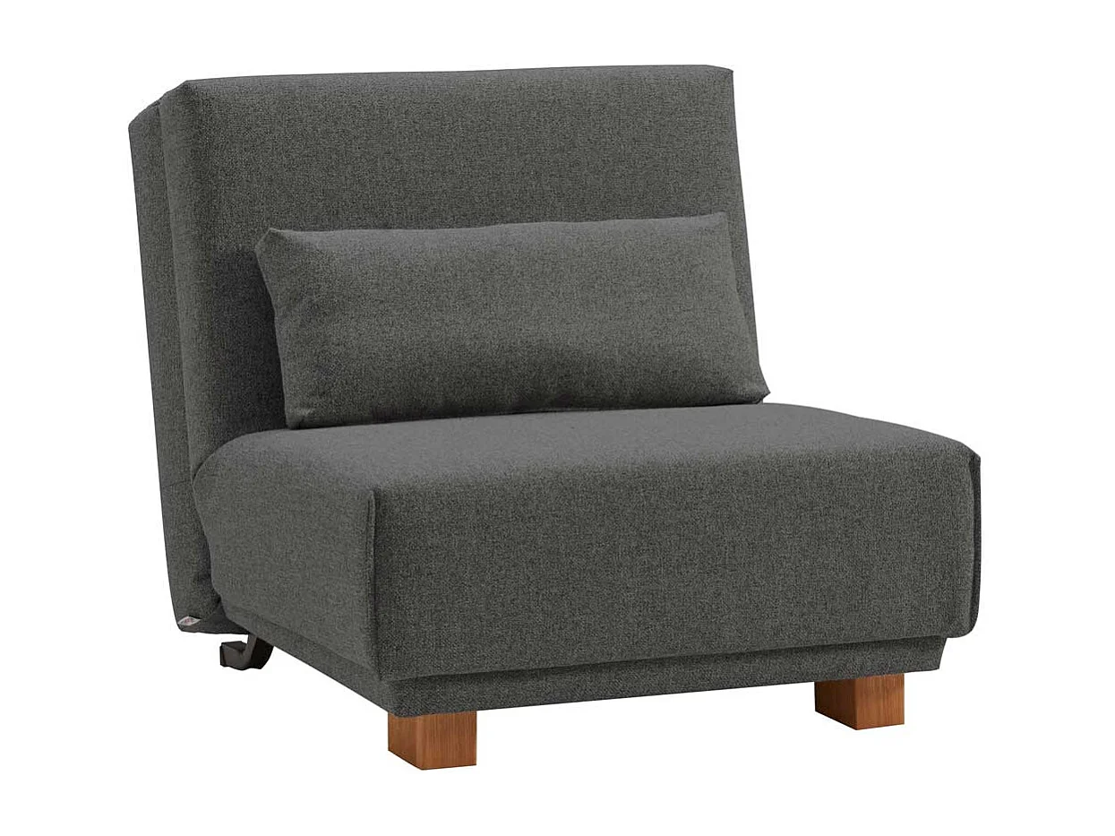 Schlafsessel in Dunkelgrau Stoff 85 cm breit