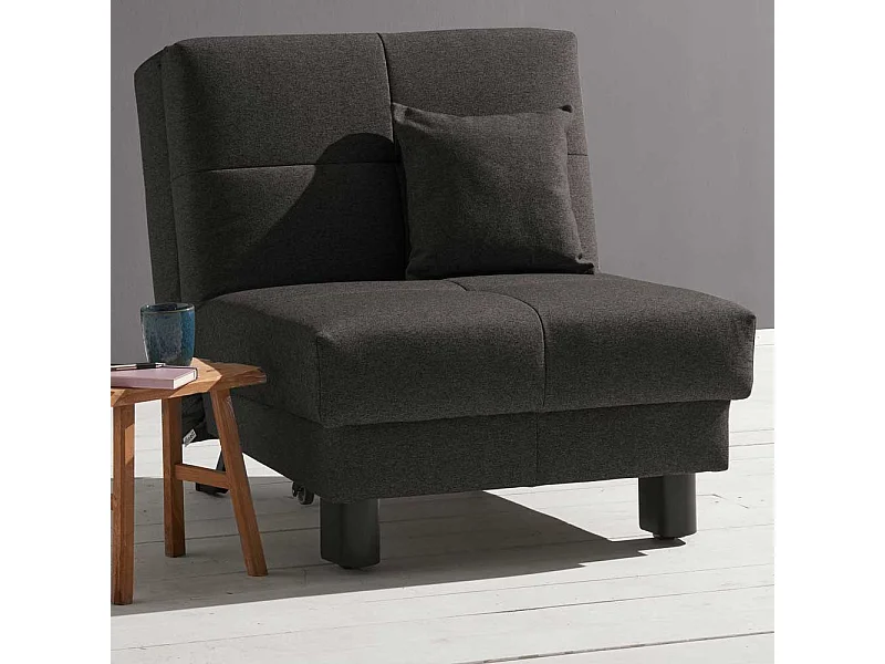 Ruhesessel in Dunkelgrau Flachgewebe 85 cm breit