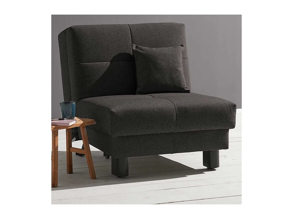 Ruhesessel in Dunkelgrau Flachgewebe 85 cm breit