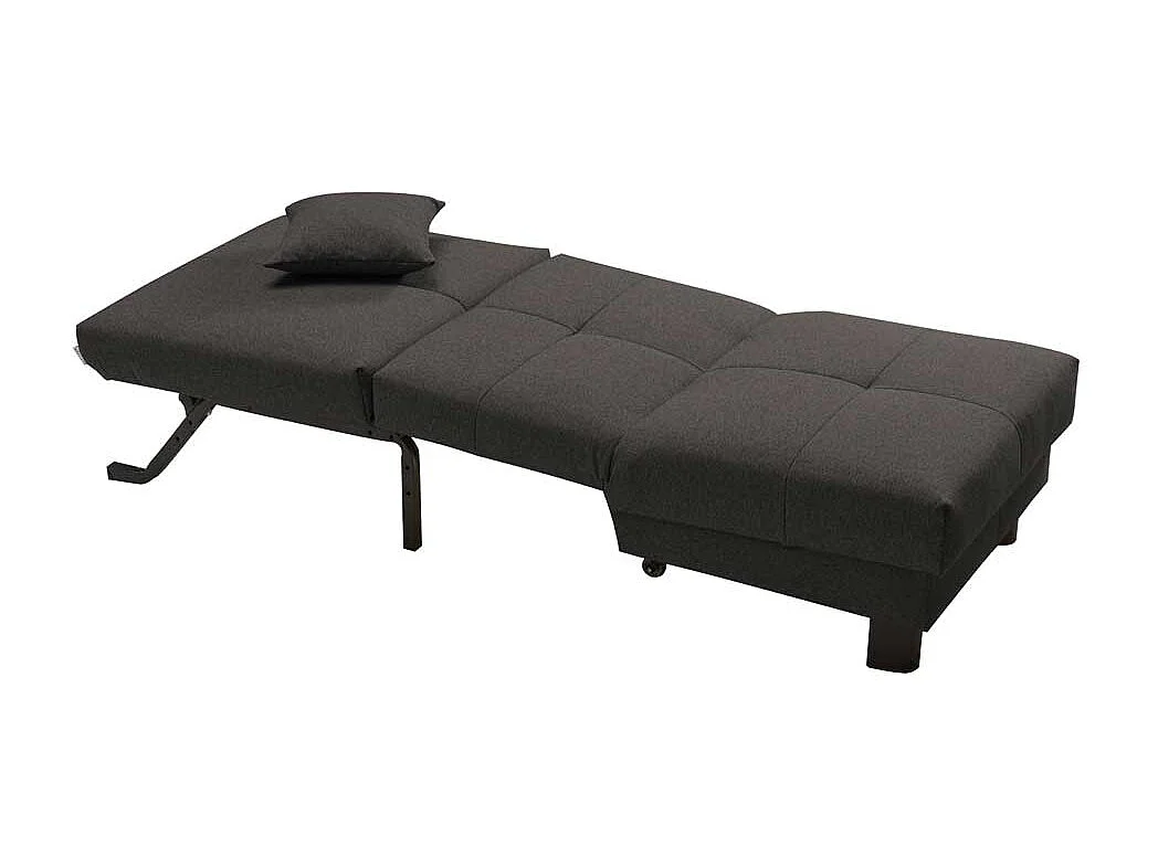 Ruhesessel in Dunkelgrau Flachgewebe 85 cm breit