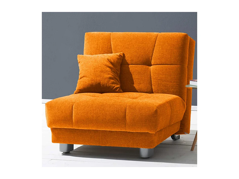 Design Sessel in Gelb Flachgewebe Schlaffunktion