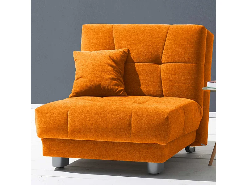 Design Sessel in Gelb Flachgewebe Schlaffunktion