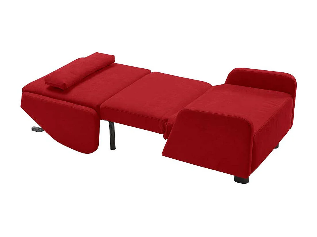 Faltsessel in Rot Microvelour Ohren