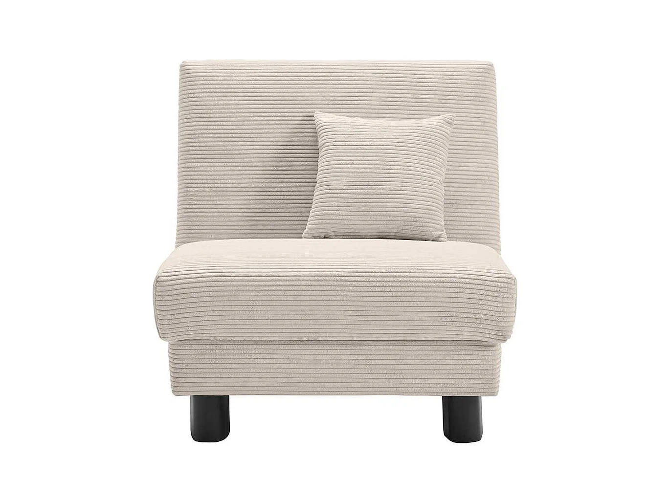 Schlafsessel Cord Beige in modernem Design 60 cm Sitztiefe