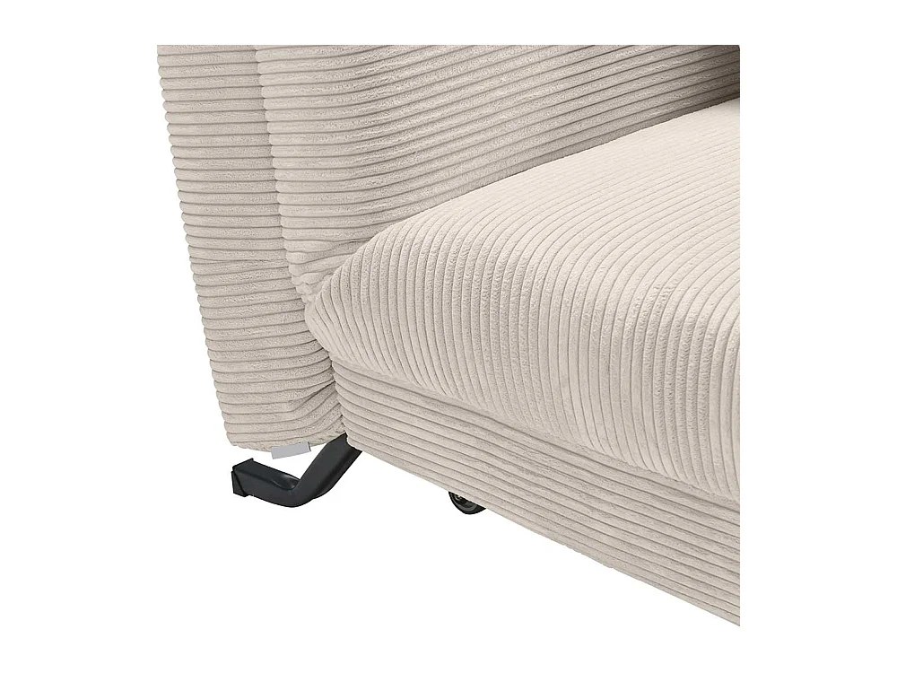 Schlafsessel Cord Beige in modernem Design 60 cm Sitztiefe