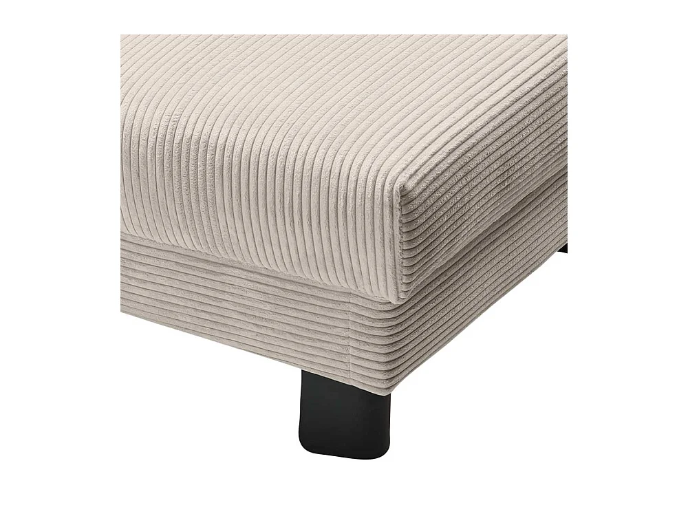 Schlafsessel Cord Beige in modernem Design 60 cm Sitztiefe