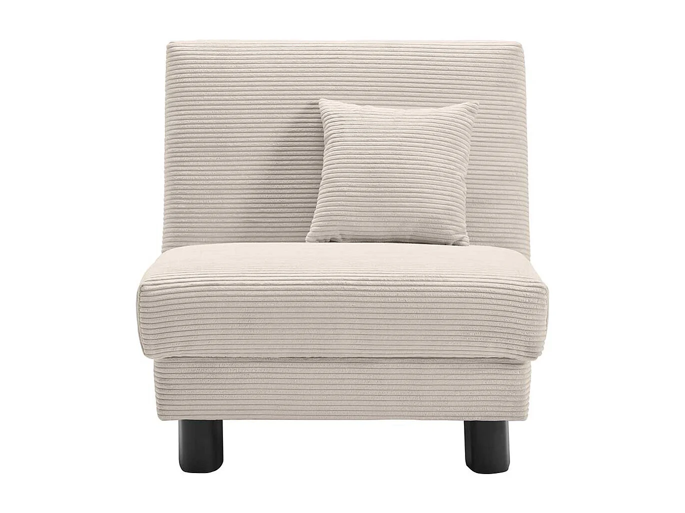 Schlafsessel Cord Beige in modernem Design 60 cm Sitztiefe