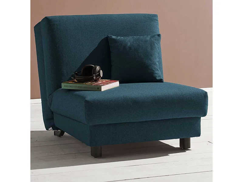 Schlafsessel in Petrol Flachgewebe Made in Germany