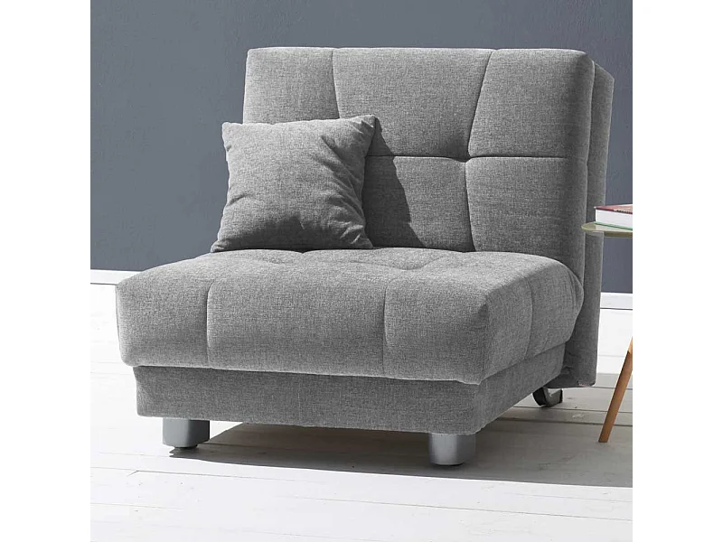 Schlafsessel in Grau Flachgewebe 85 cm breit