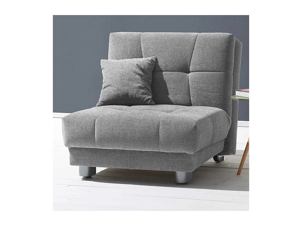Schlafsessel in Grau Flachgewebe 85 cm breit