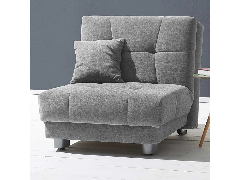 Schlafsessel in Grau Flachgewebe 85 cm breit