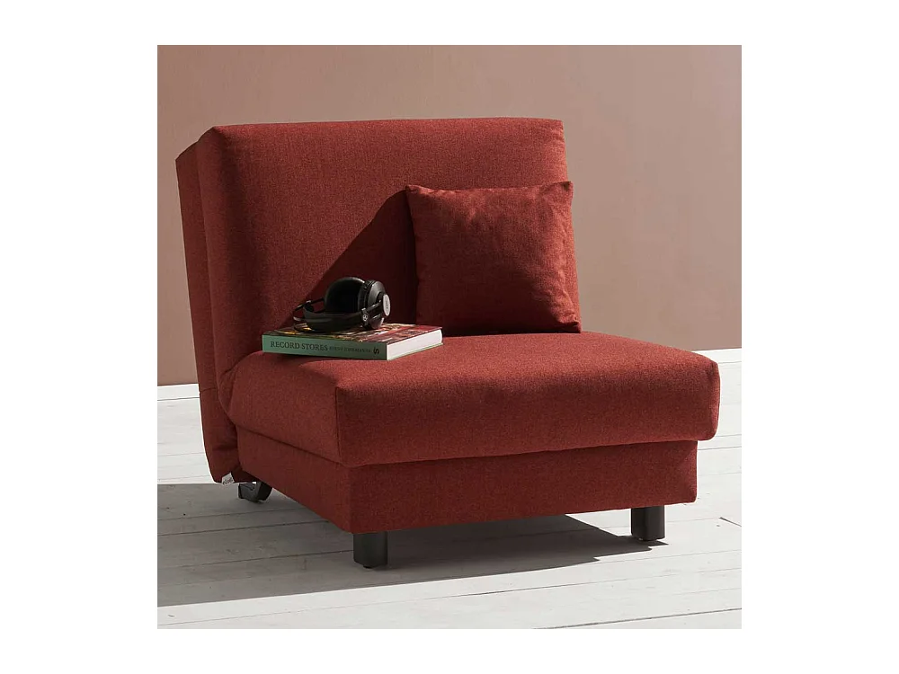Schlafsessel in Dunkelrot Stoff Made in Germany